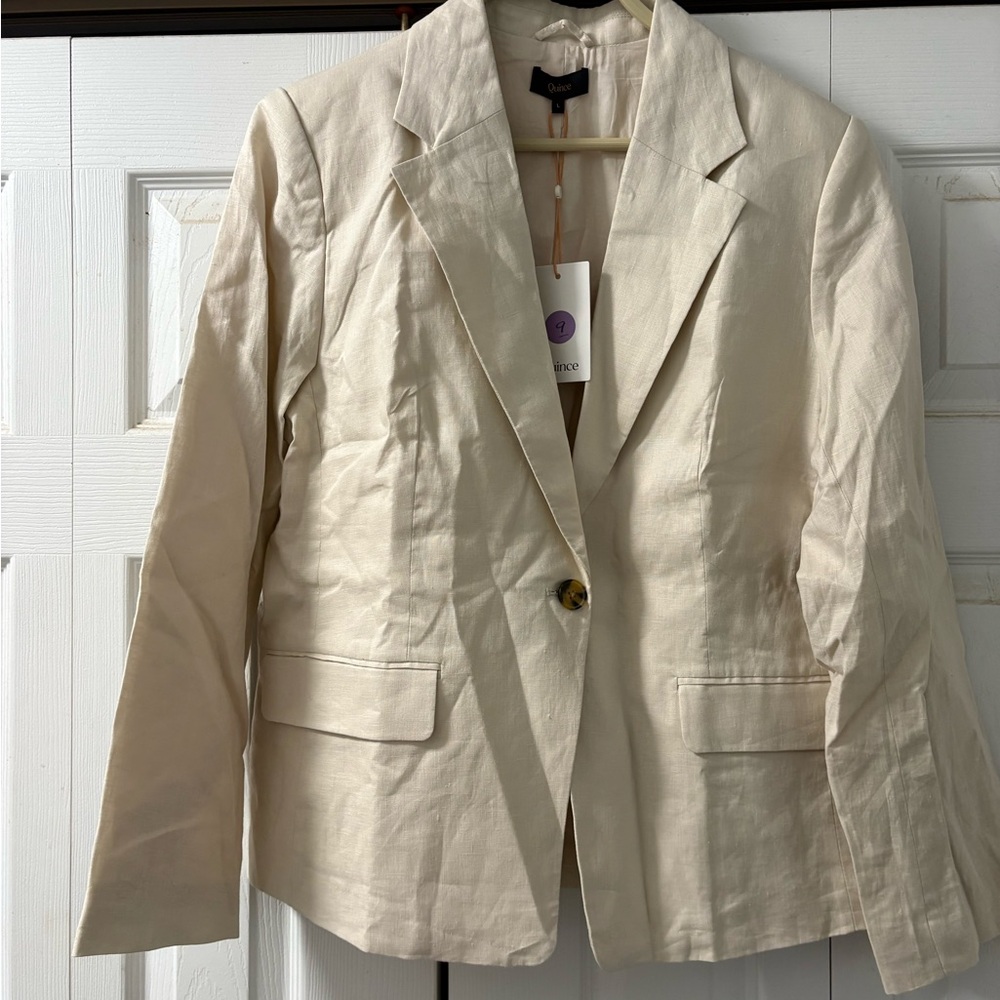 Quince Elegant Beige Blazer
